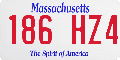 MA license plate 186HZ4