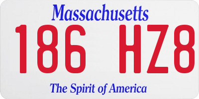 MA license plate 186HZ8