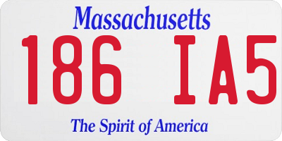 MA license plate 186IA5