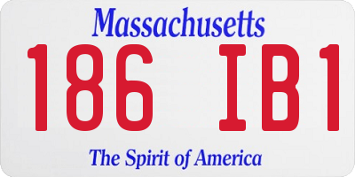 MA license plate 186IB1