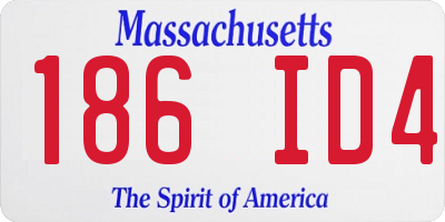 MA license plate 186ID4