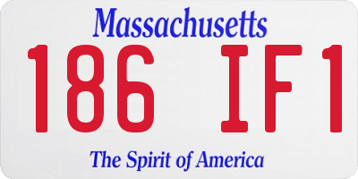 MA license plate 186IF1