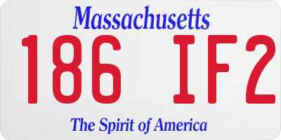 MA license plate 186IF2