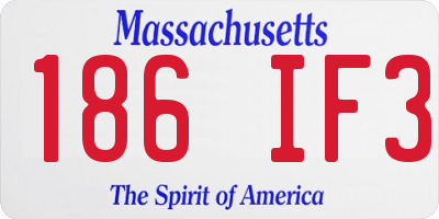 MA license plate 186IF3