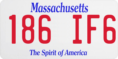 MA license plate 186IF6