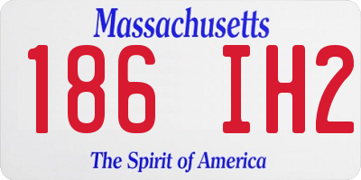 MA license plate 186IH2