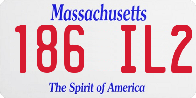MA license plate 186IL2
