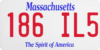MA license plate 186IL5