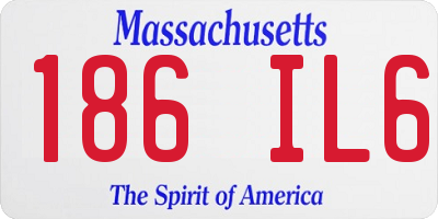 MA license plate 186IL6