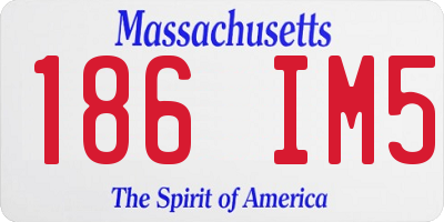 MA license plate 186IM5