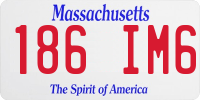 MA license plate 186IM6