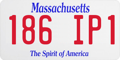 MA license plate 186IP1
