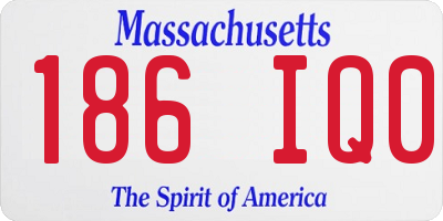 MA license plate 186IQ0