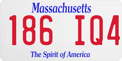 MA license plate 186IQ4