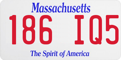 MA license plate 186IQ5