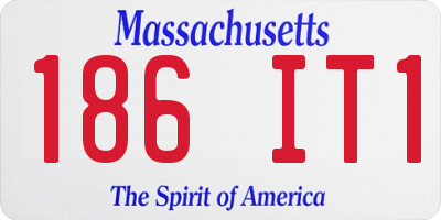 MA license plate 186IT1