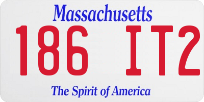 MA license plate 186IT2