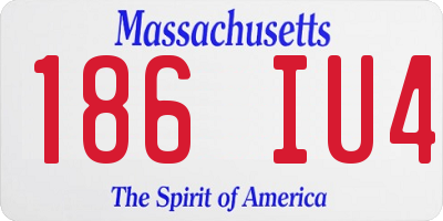 MA license plate 186IU4