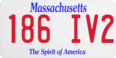 MA license plate 186IV2