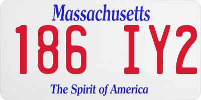 MA license plate 186IY2