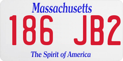 MA license plate 186JB2