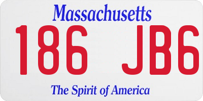 MA license plate 186JB6