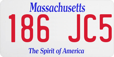 MA license plate 186JC5
