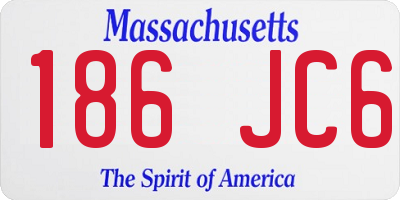 MA license plate 186JC6