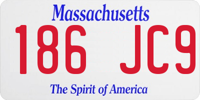 MA license plate 186JC9
