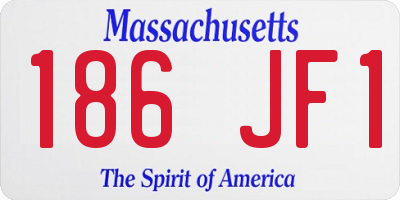 MA license plate 186JF1
