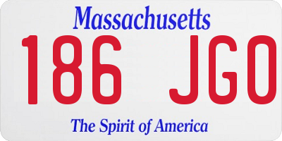 MA license plate 186JG0