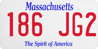 MA license plate 186JG2