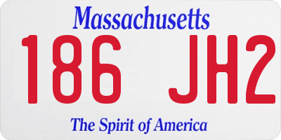 MA license plate 186JH2