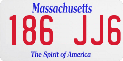 MA license plate 186JJ6