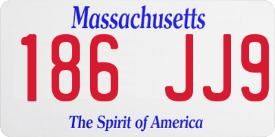 MA license plate 186JJ9