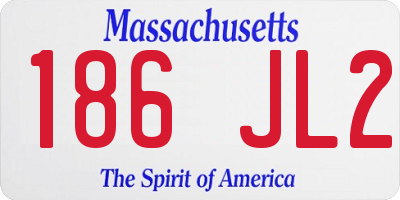 MA license plate 186JL2