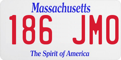 MA license plate 186JM0