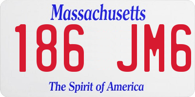 MA license plate 186JM6