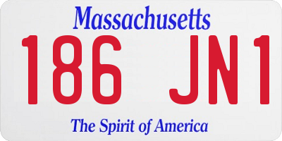 MA license plate 186JN1