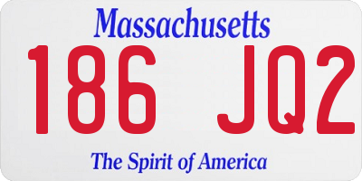 MA license plate 186JQ2