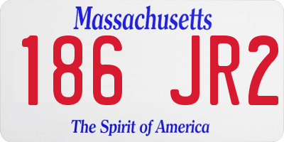 MA license plate 186JR2