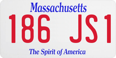 MA license plate 186JS1