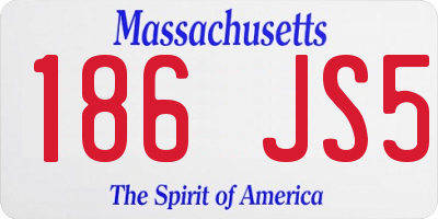 MA license plate 186JS5