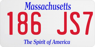 MA license plate 186JS7