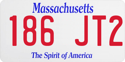 MA license plate 186JT2