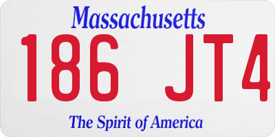MA license plate 186JT4