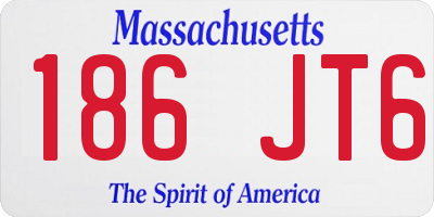 MA license plate 186JT6