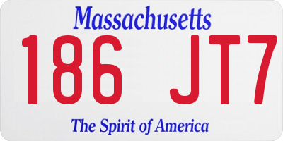 MA license plate 186JT7