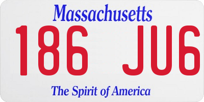 MA license plate 186JU6