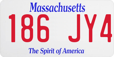 MA license plate 186JY4